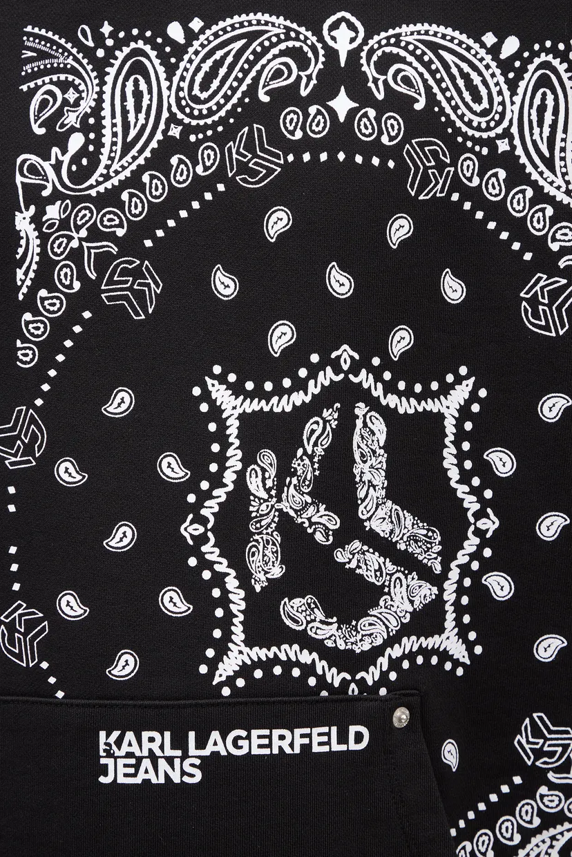 Чоловіче чорне худі KLJ REGULAR BANDANA HOODIE 3