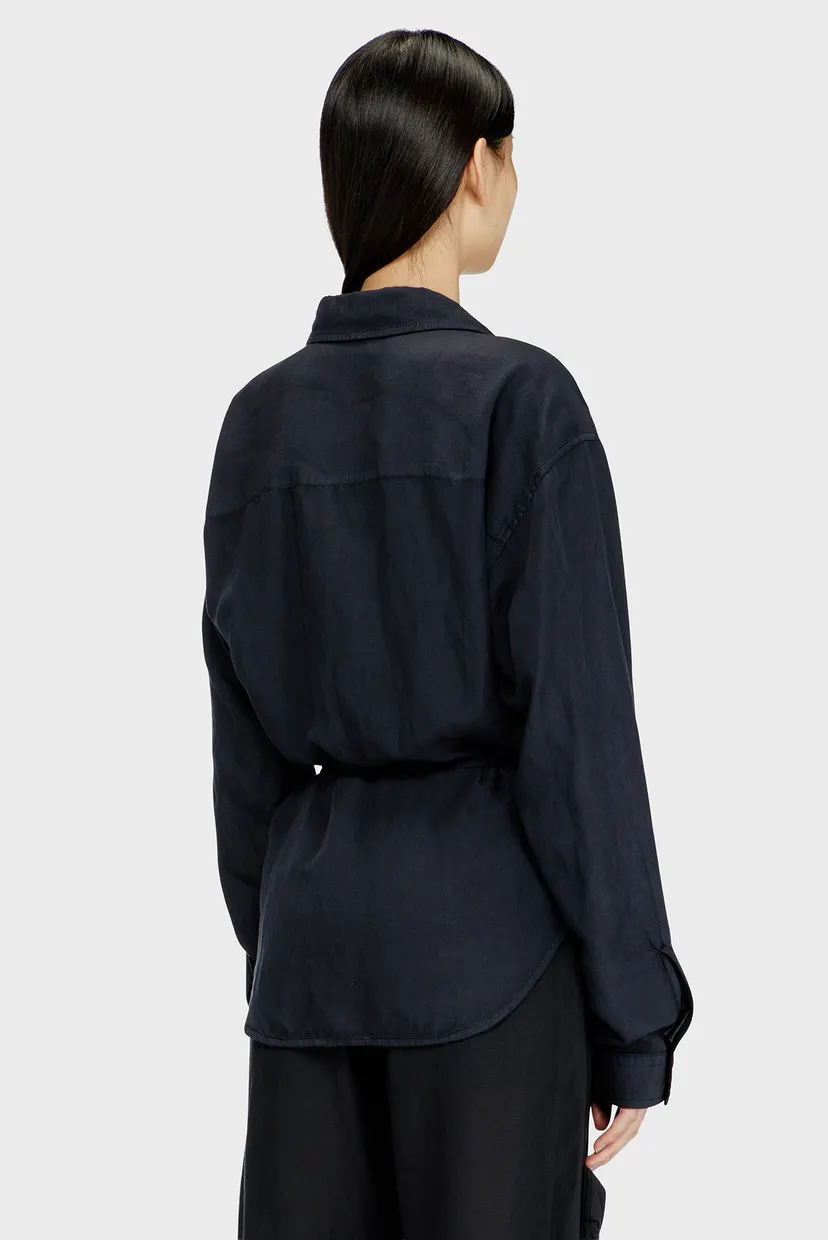Женская черная рубашка CAMICIA 3