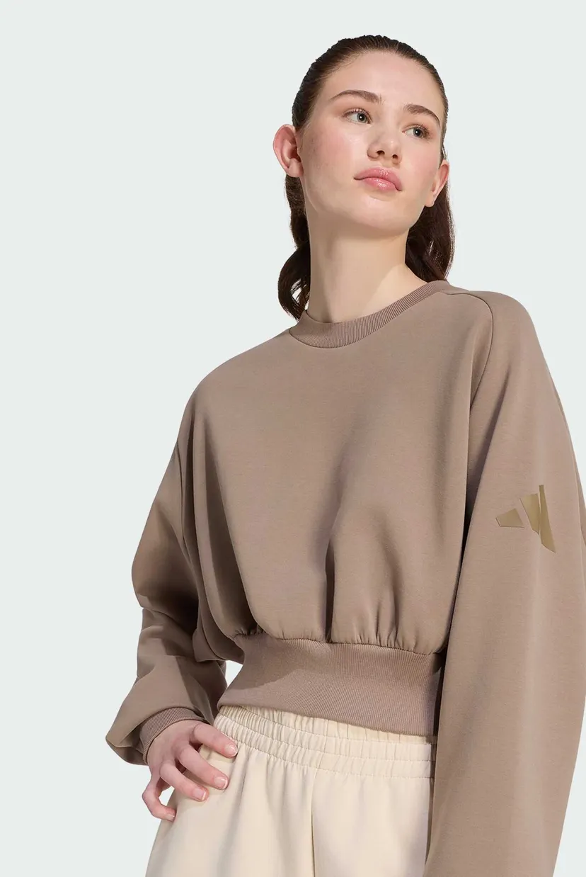 Женский бежевый свитшот ALL SZN Soft Lux Loose 4