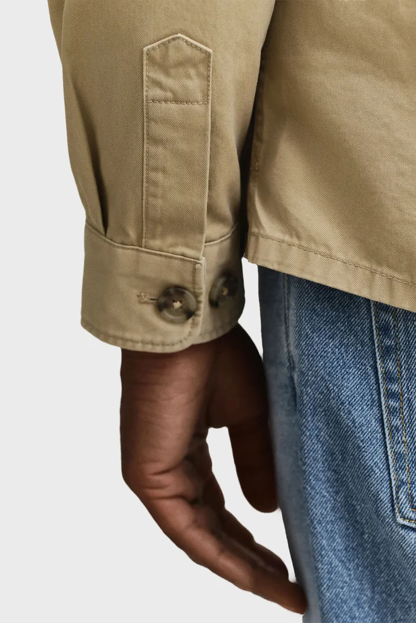 Чоловіча бежева сорочка TWILL OVERSHIRT 5