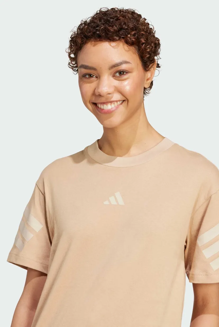 Женская бежевая футболка Future Icons 3-Stripes 4
