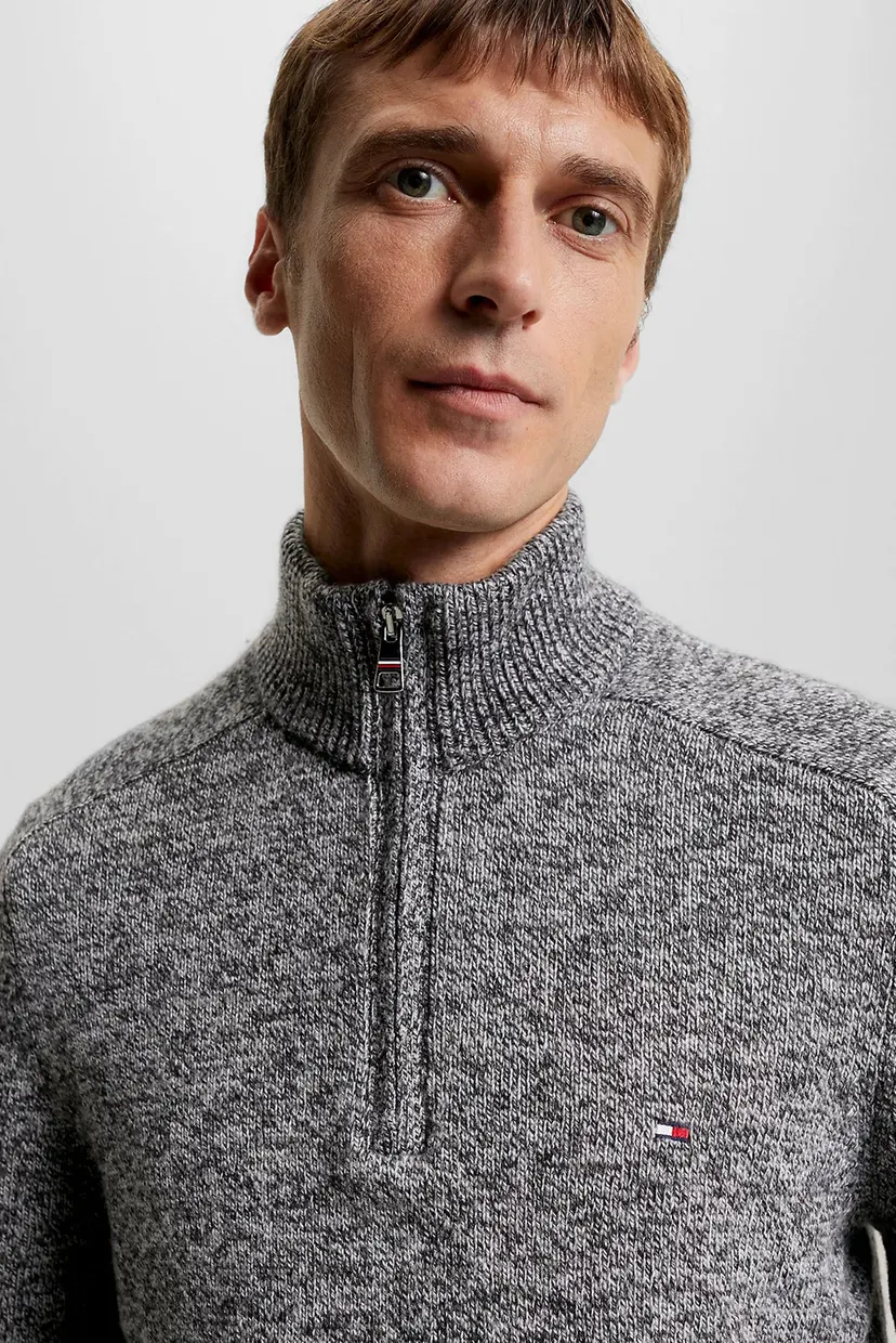 Чоловіча сіра вовняна кофта MULTI HTR MERINO ZIP MOCK 4