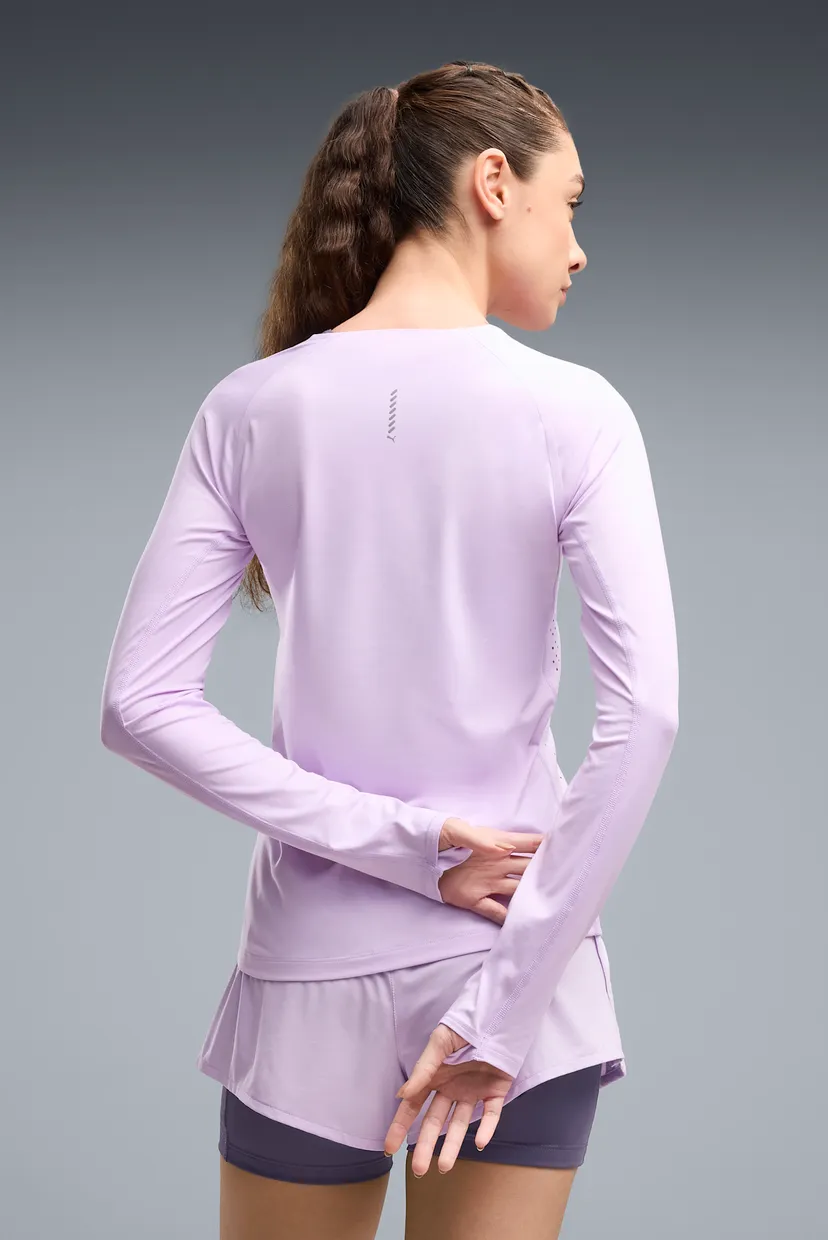 Жіночий бузковий лонгслів RUN CLOUDSPUN Running Top Women 3