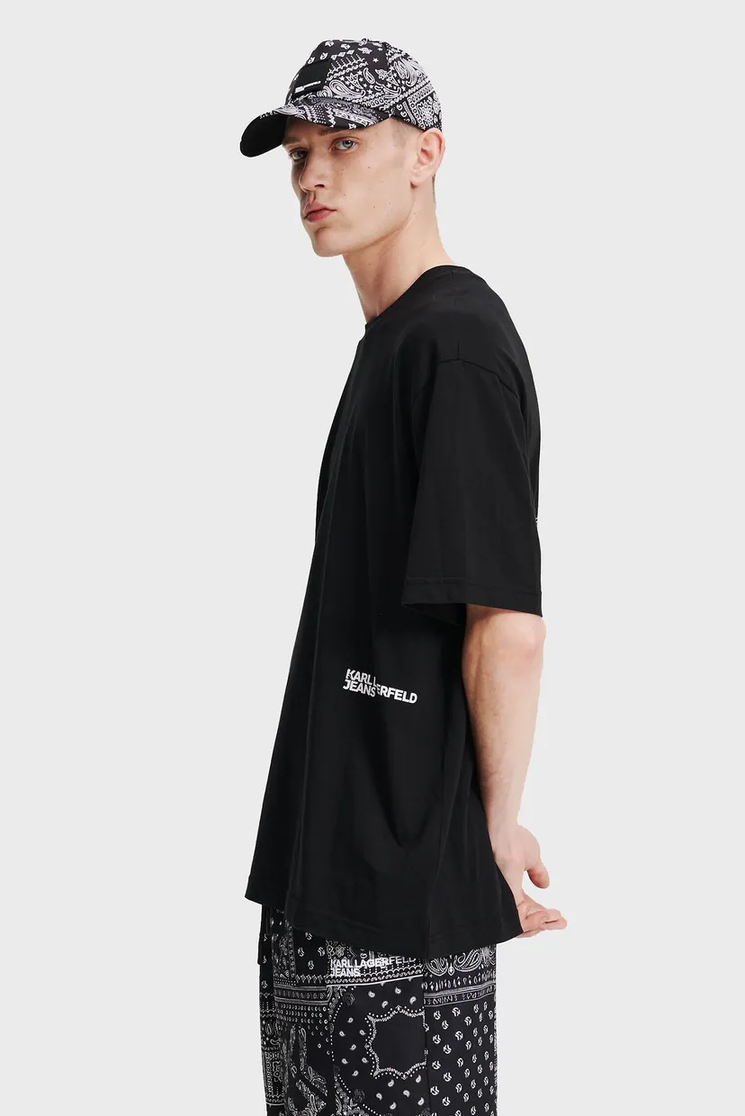 Чоловіча чорна футболка KLJ REGULAR BANDANA SSLV TEE 4
