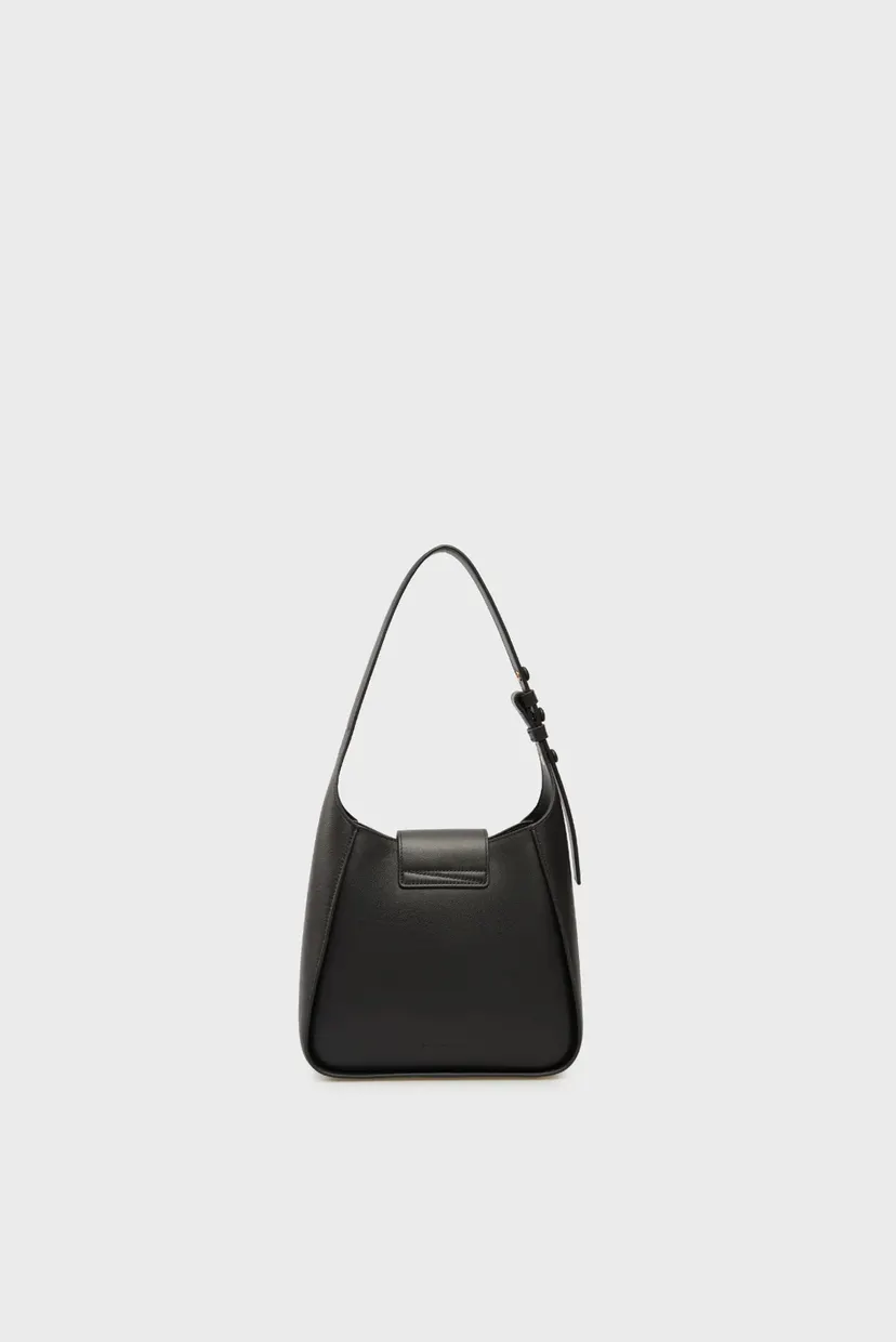 Жіноча чорна шкіряна сумка signature hobo 4