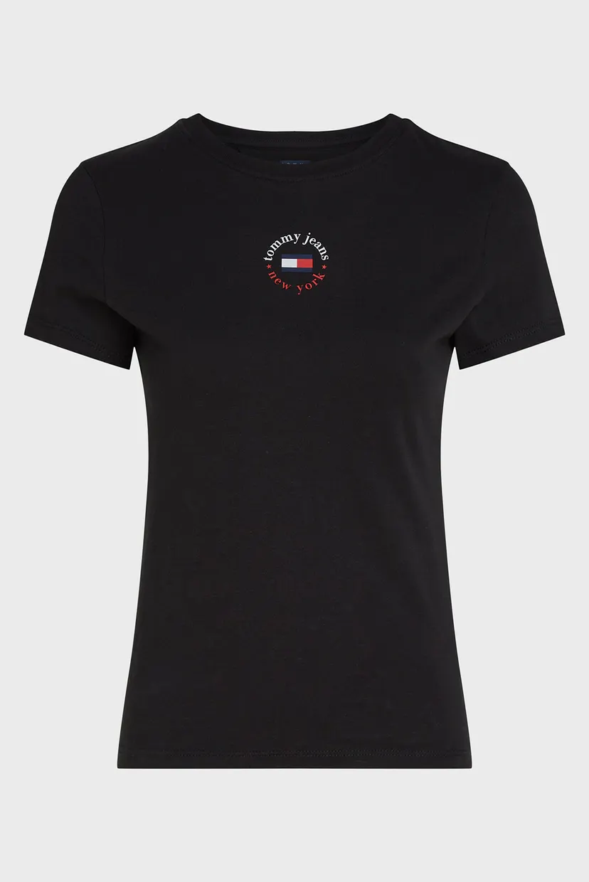 Жіноча чорна футболка TJW SLIM ESSENTIAL LOGO 2 TEE 4