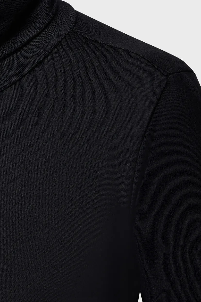 Жіночий чорний гольф GATHERED WAIST LYOCELL LS TOP 3
