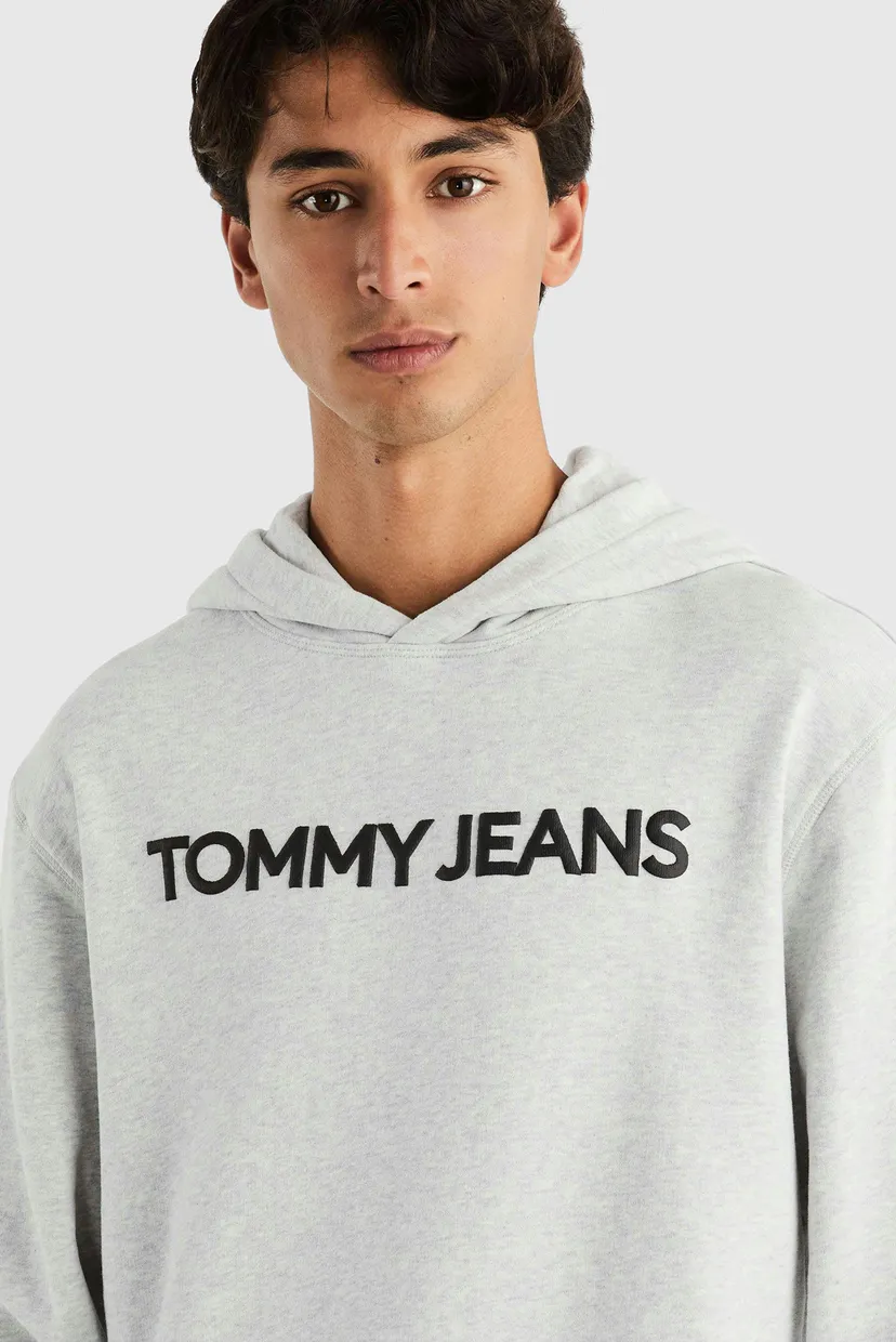 Чоловіче світло-сіре худі TJM REG NEW CLASSIC L HOODIE EXT 4
