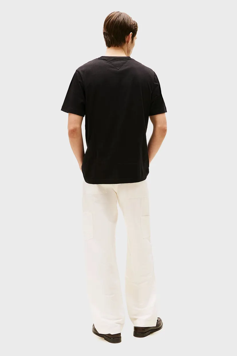 Мужская черная футболка ESSENTIAL REG FIT SOLID TEE 4