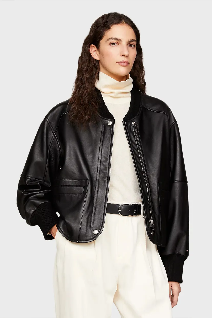 type cardigan”羊革“ 黒“ 短丈“bomber jacket LAMB LEATHER RIDERS CARDIGAN ジャケット・アウター