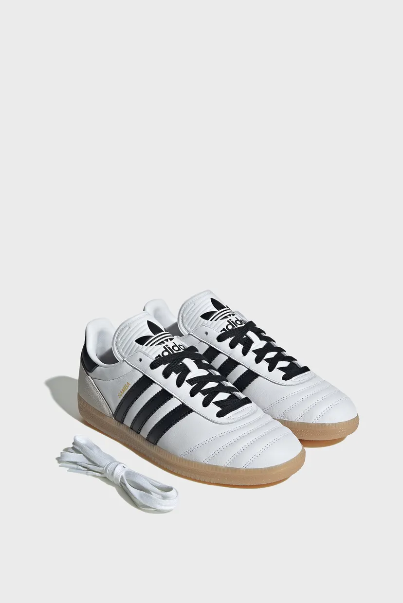 Белые кожаные сникерсы Samba Jp 5