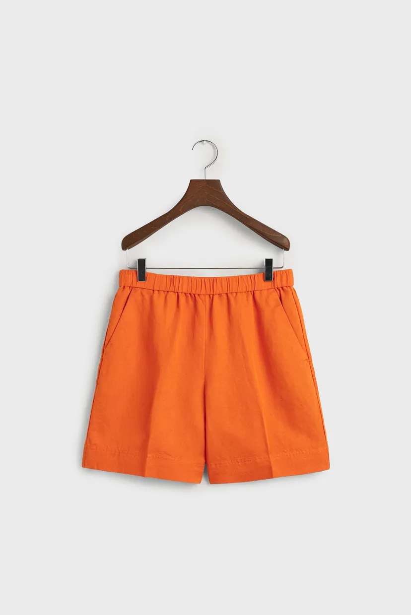 Женские оранжевые льняные шорты REL LINEN BLEND PULL ON 6