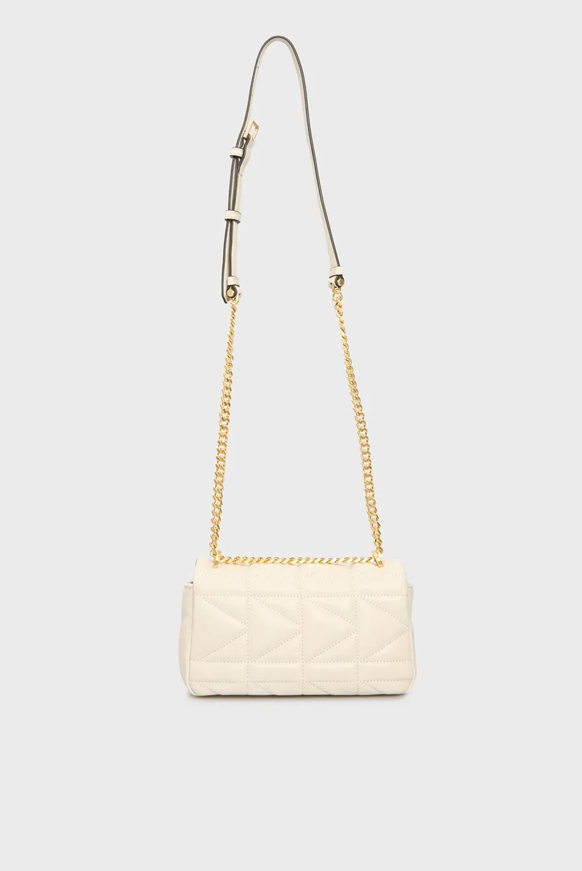 Жіноча біла шкіряна сумка KUILT SM CROSSBODY 4