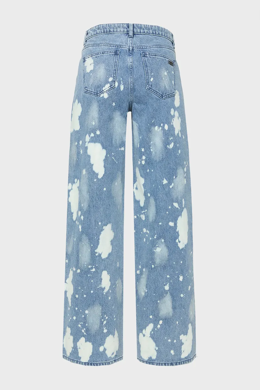Жіночі блакитні джинси з візерунком RELAXED WIDE LEG JEAN 5
