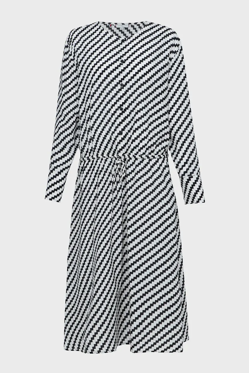 Женское платье в полоску ZIGZAG WAISTED MIDI DRESS 5