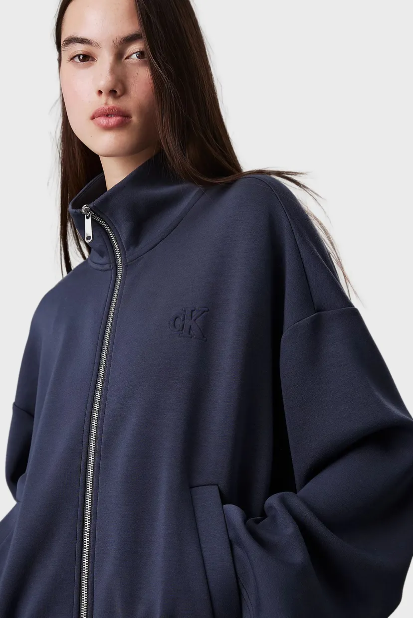 Жіноча синя спортивна кофта HEAVY MODAL ZIP-THROUGH 4