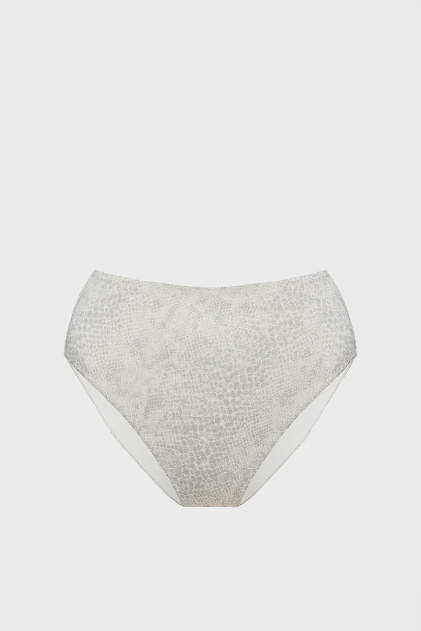 Женские серые трусики от купальника с узором HIGH WAIST BIKINI 7