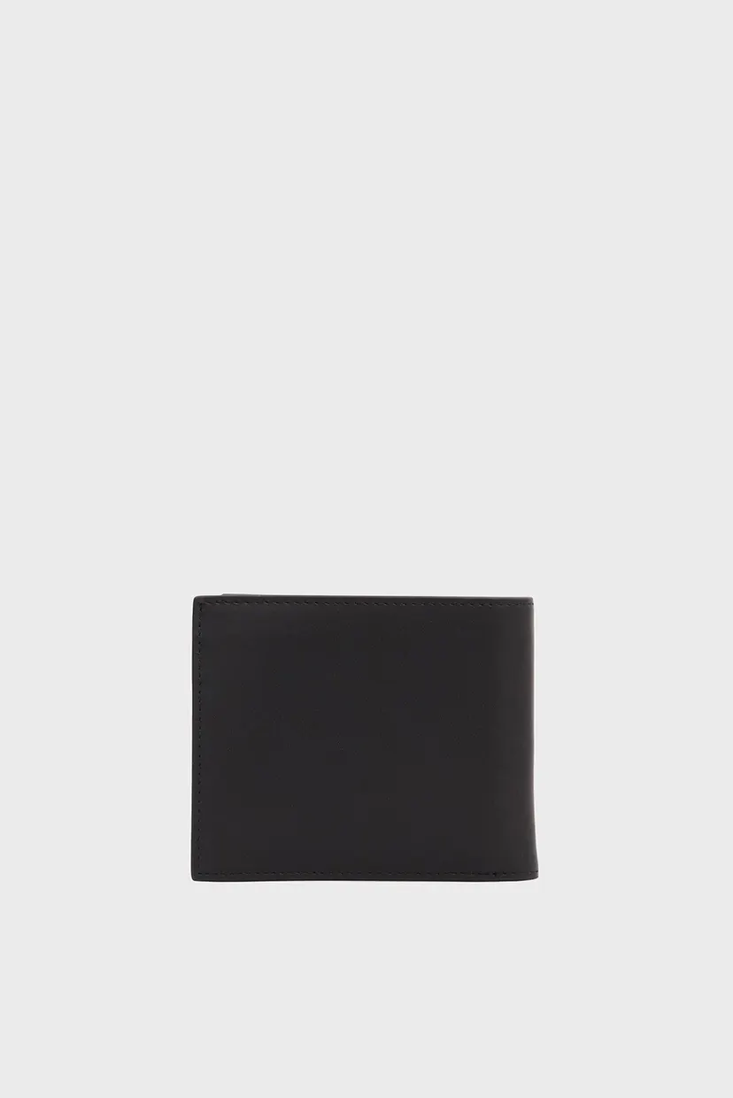 Чоловічий чорний шкіряний гаманець DSL OVAL BI FOLD 3