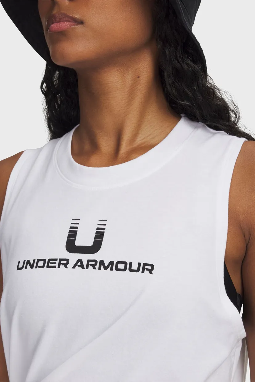 Жіноча біла майка UA Varsity U Tank 4