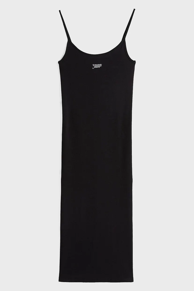 Женское черное платье TJW SCRIPT STRAP MIDI DRESS EXT 5