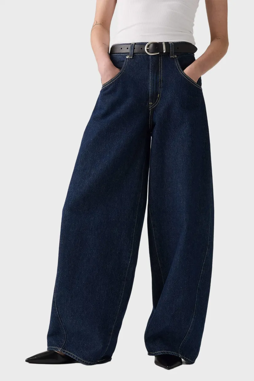 別注【LEVI’S】for JS SUPER BAGGY BARREL FULL Женские темно-синие джинсы Super Baggy Barrel Levi's® 003NF;0001