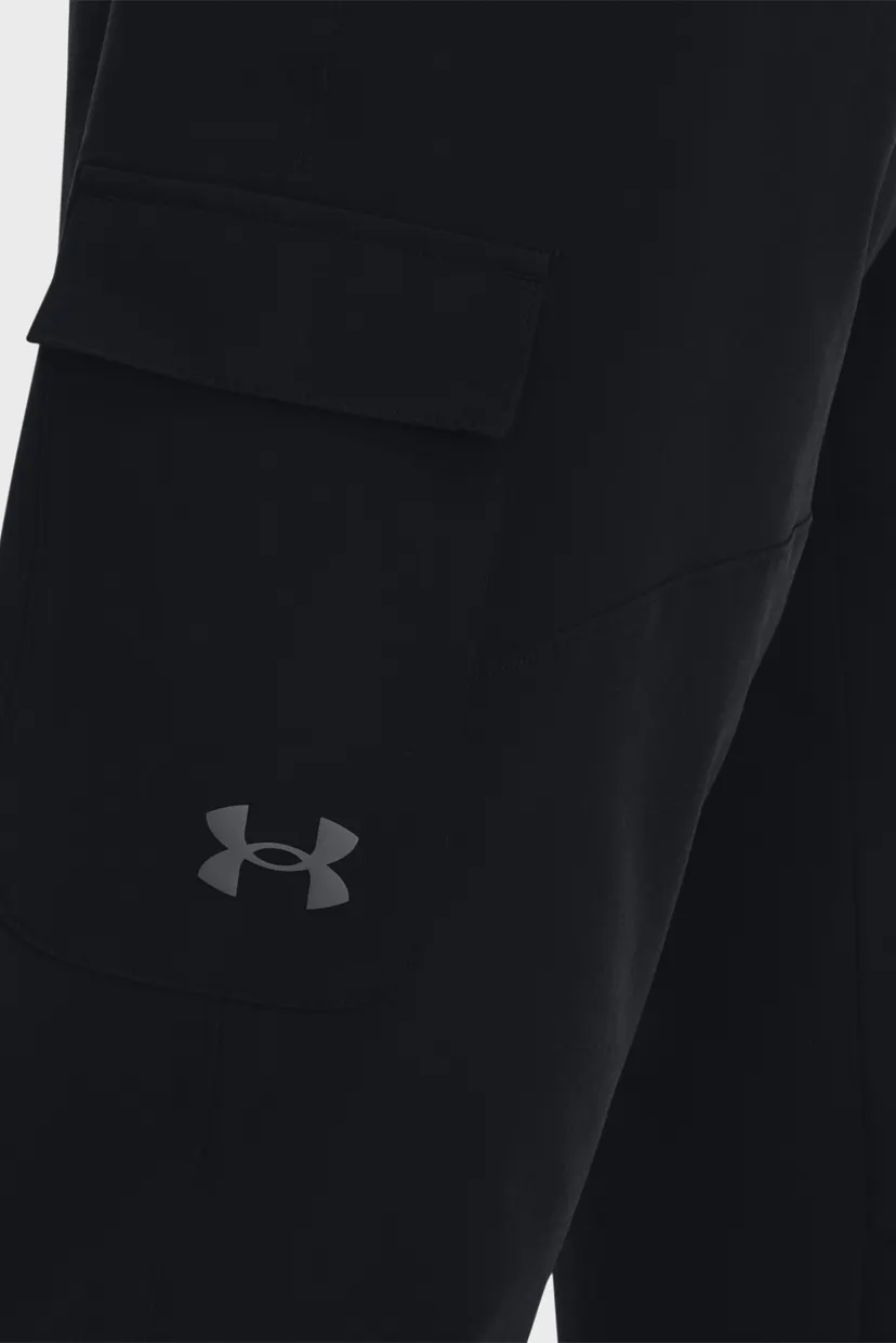 Чоловічі чорні спортивні штани UA Stretch Woven Cargo Pants 5