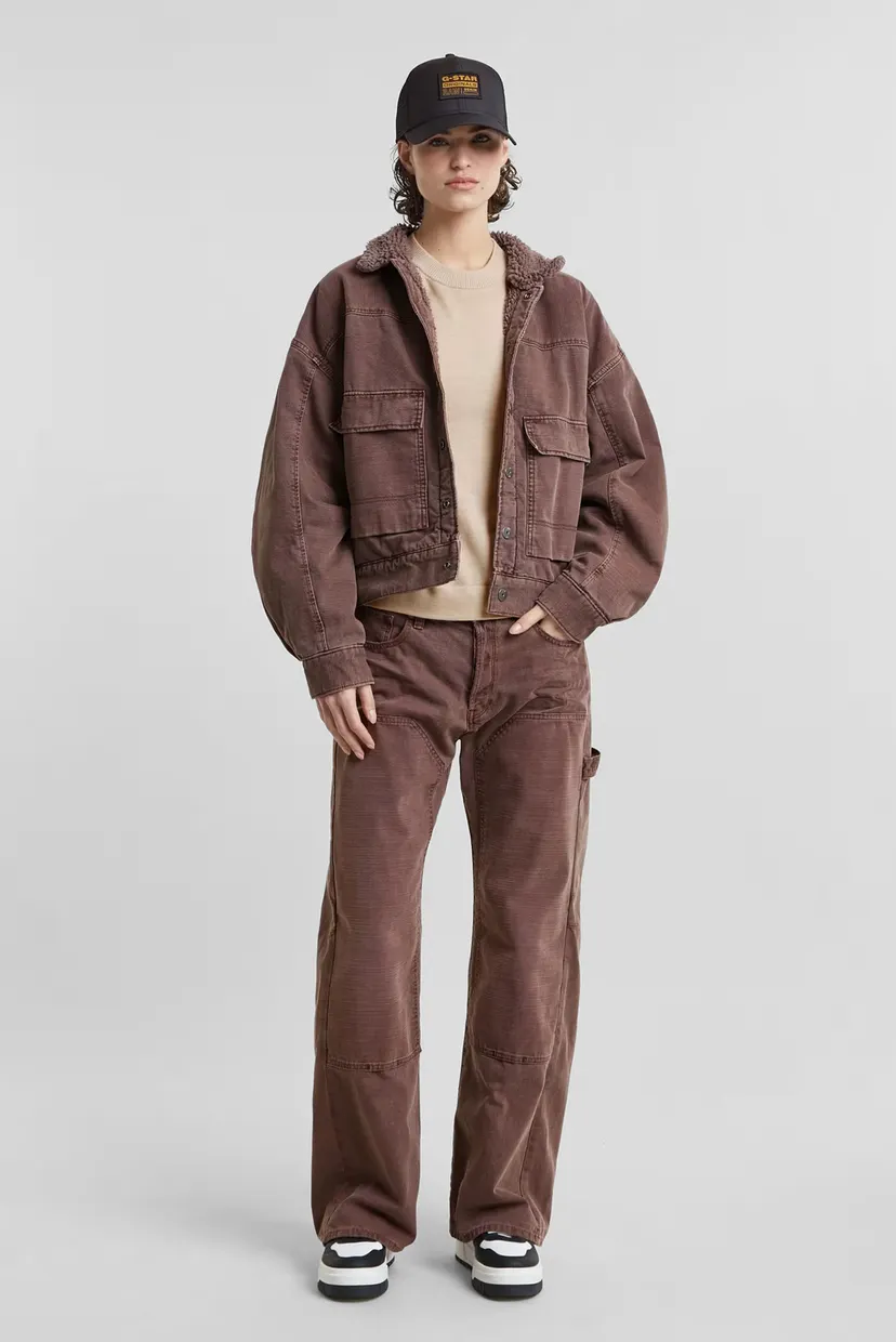 Жіноча коричнева джинсова куртка Drifter sherpa 3