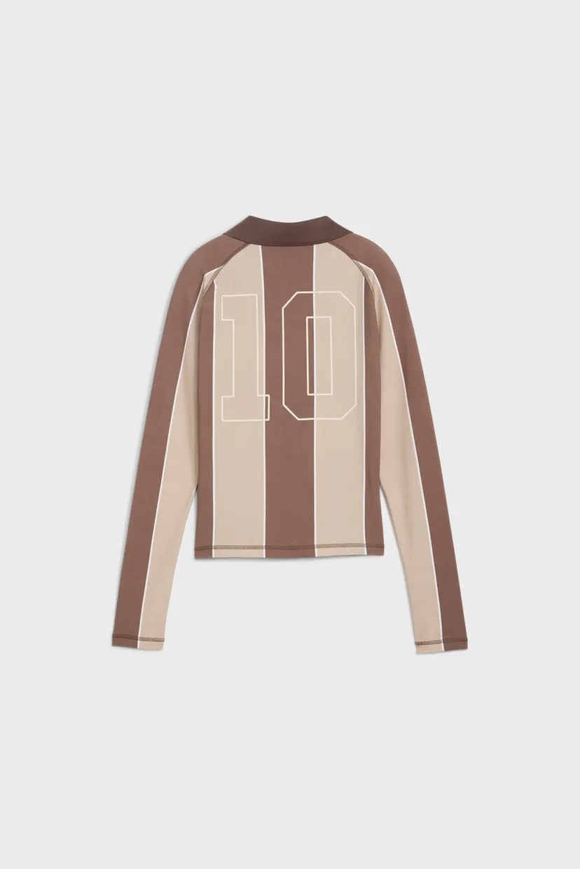 Жіночий коричневий лонгслів у смужку PUMA x KIDSUPER Long Sleeve Jersey Women 7