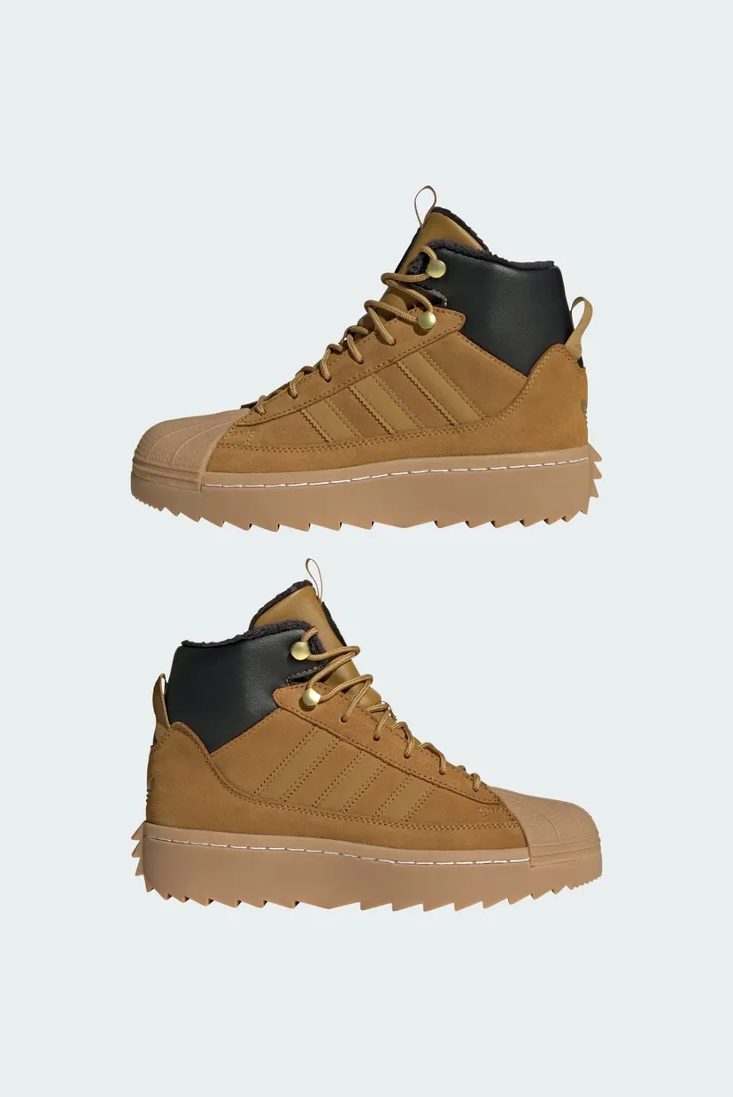 Дитячі коричневі замшеві хайтопи Superstar Winterized Trek Kids 7