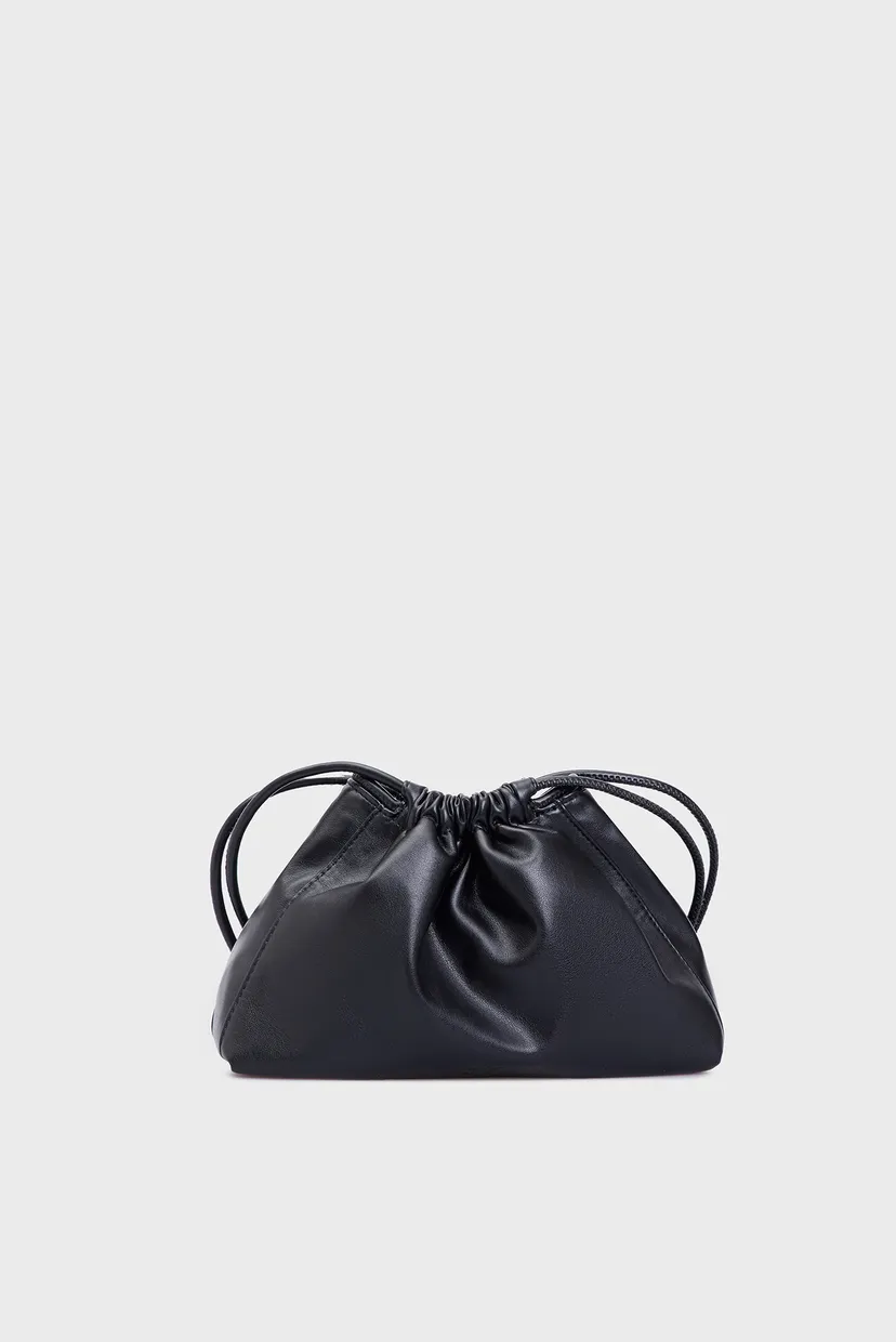 Жіноча чорна сумка GATHERED EW CROSSBODY PU 4
