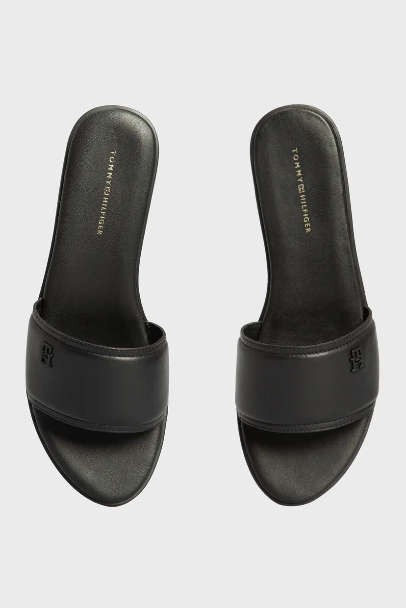 Женские черные кожаные слайдеры POP COLOR MULE 4