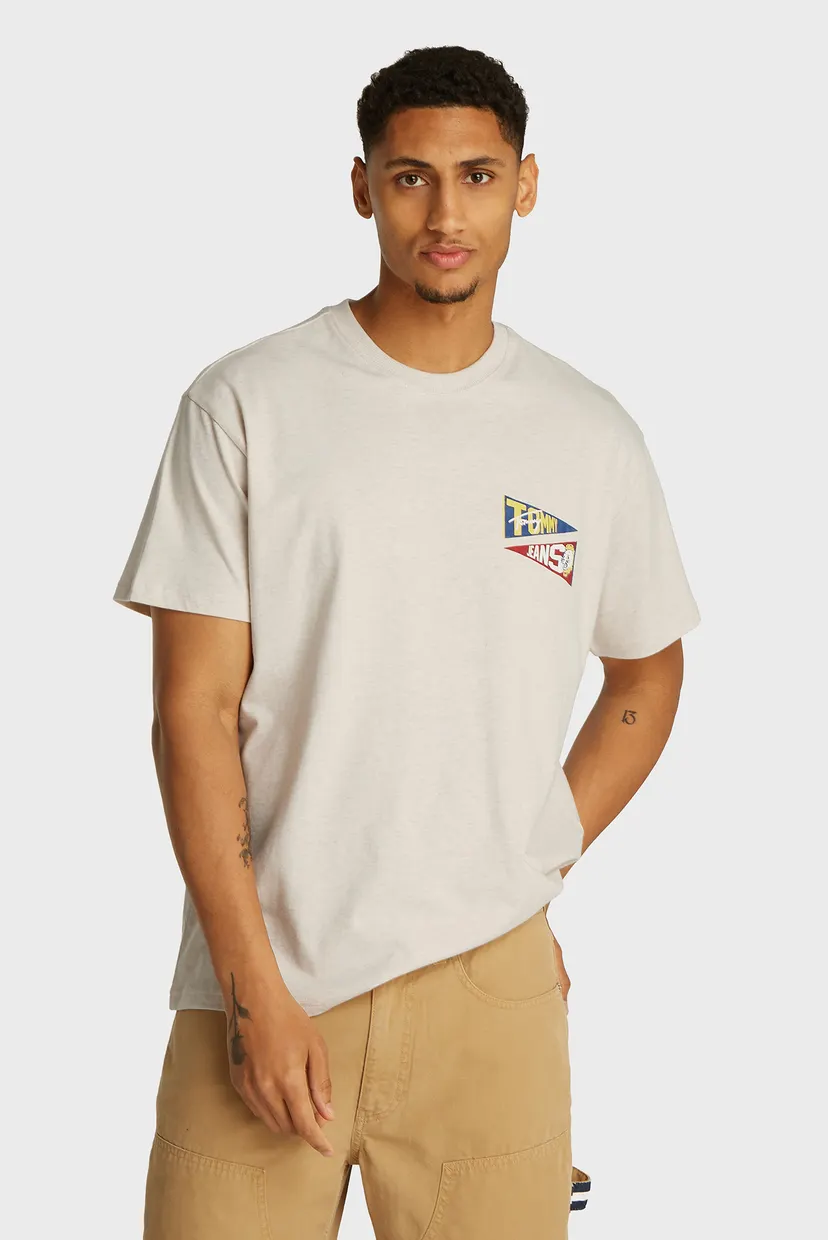 Мужская бежевая футболка TJM RLX UNI FLAG TIGER TEE 3