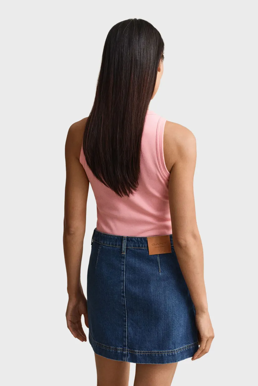 Женская розовая майка HIGH NECK 3