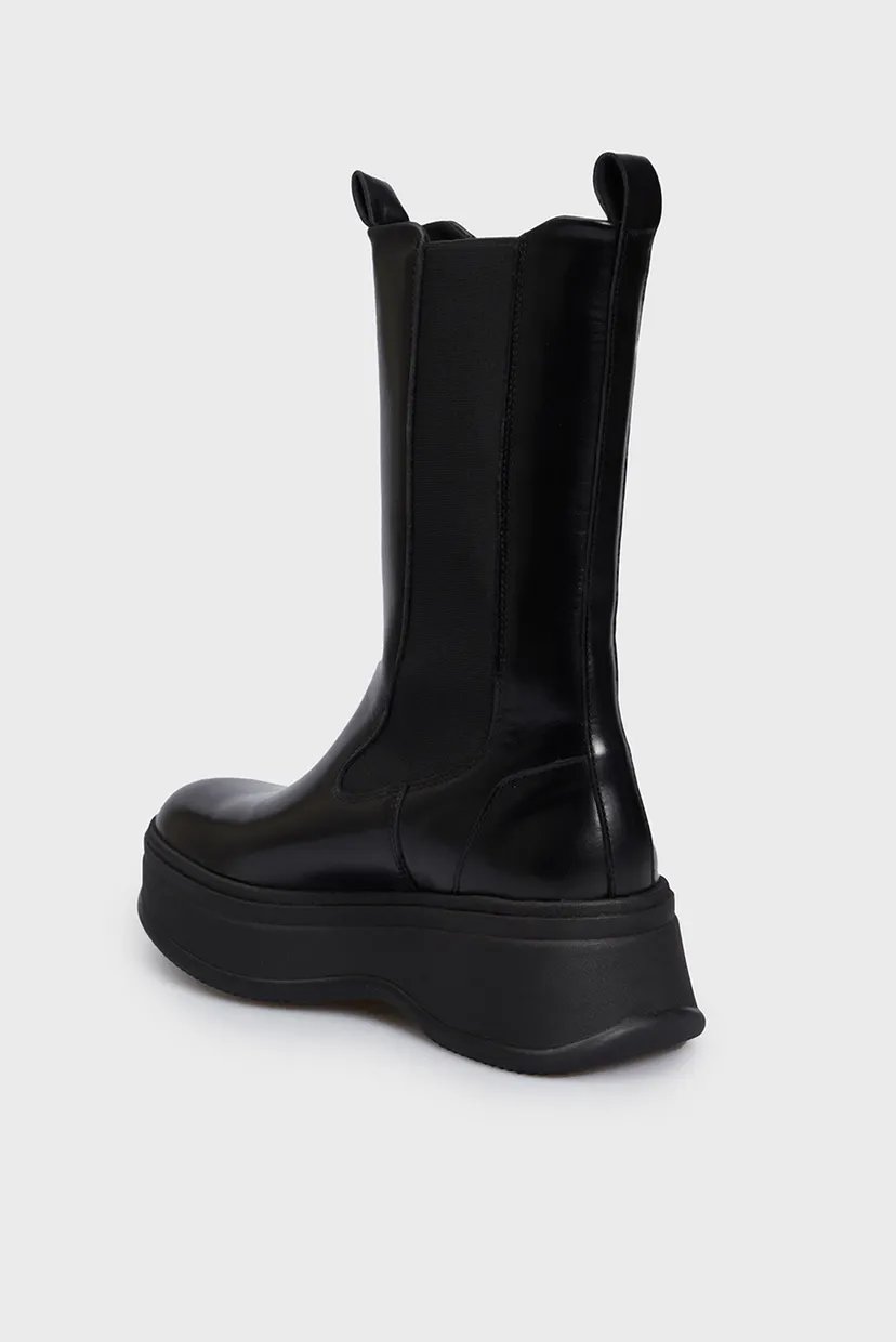 Жіночі чорні шкіряні челсі PITCHED CHELSEA BOOT 5
