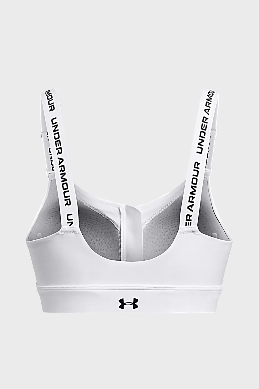 Женский белый топ UA Infinity High Zip 2.0 Bra 5