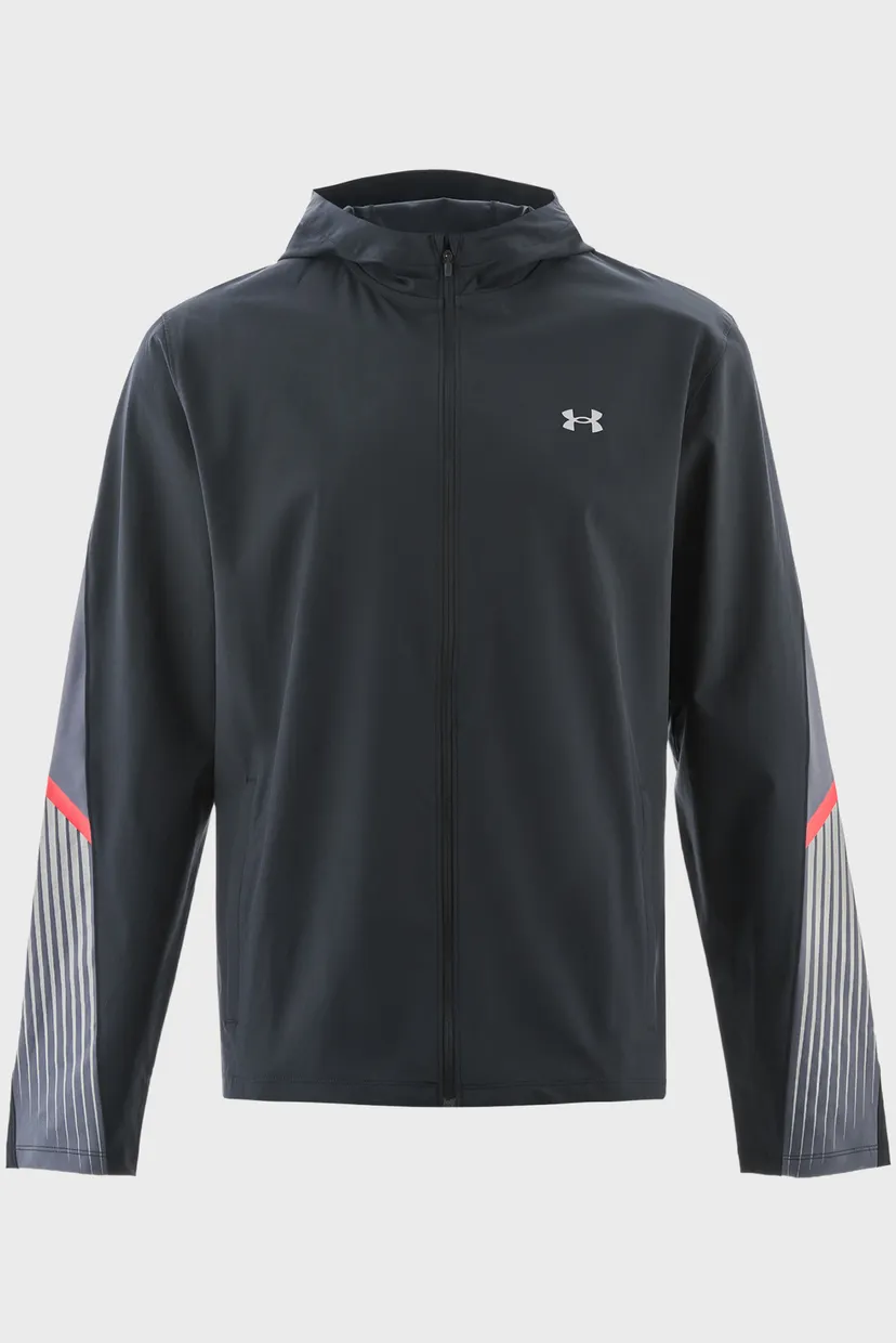 Чоловіча чорна вітровка UA Velociti Storm Hooded Jkt 7