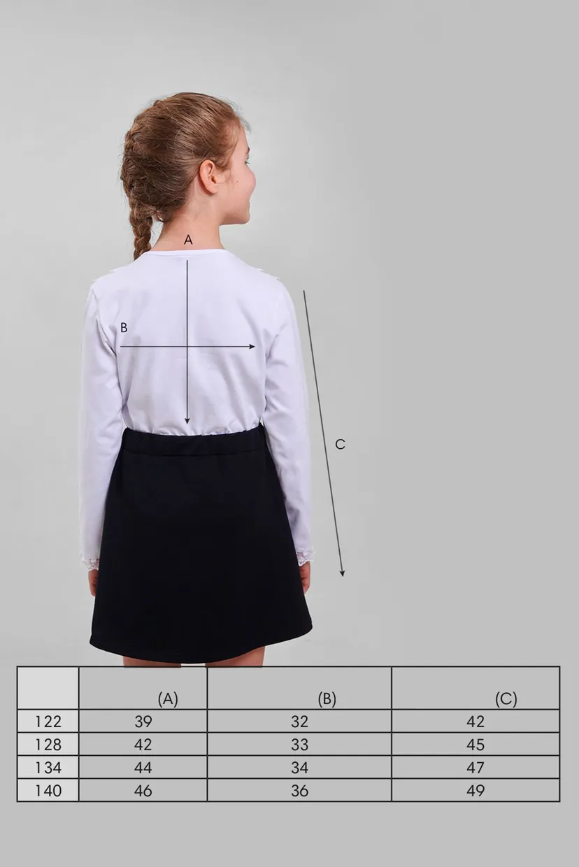 Дитяча біла блуза 8