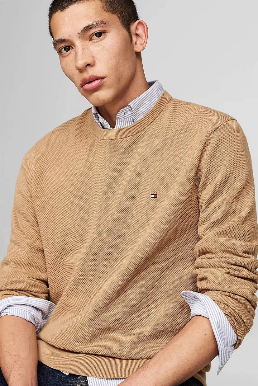 Чоловічий бежевий джемпер ESSENTIAL STRUCTURE CREW NECK 4