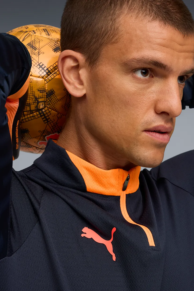 Чоловічий темно-синій лонгслів individualCUP Football Quarter-Zip Top Men 4