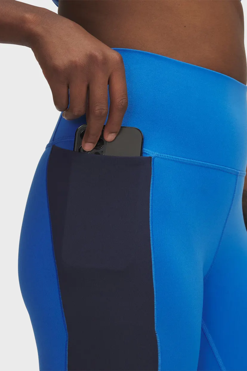 Жіночі блакитні тайтси Meridian Colorblock Ankle Lg 4
