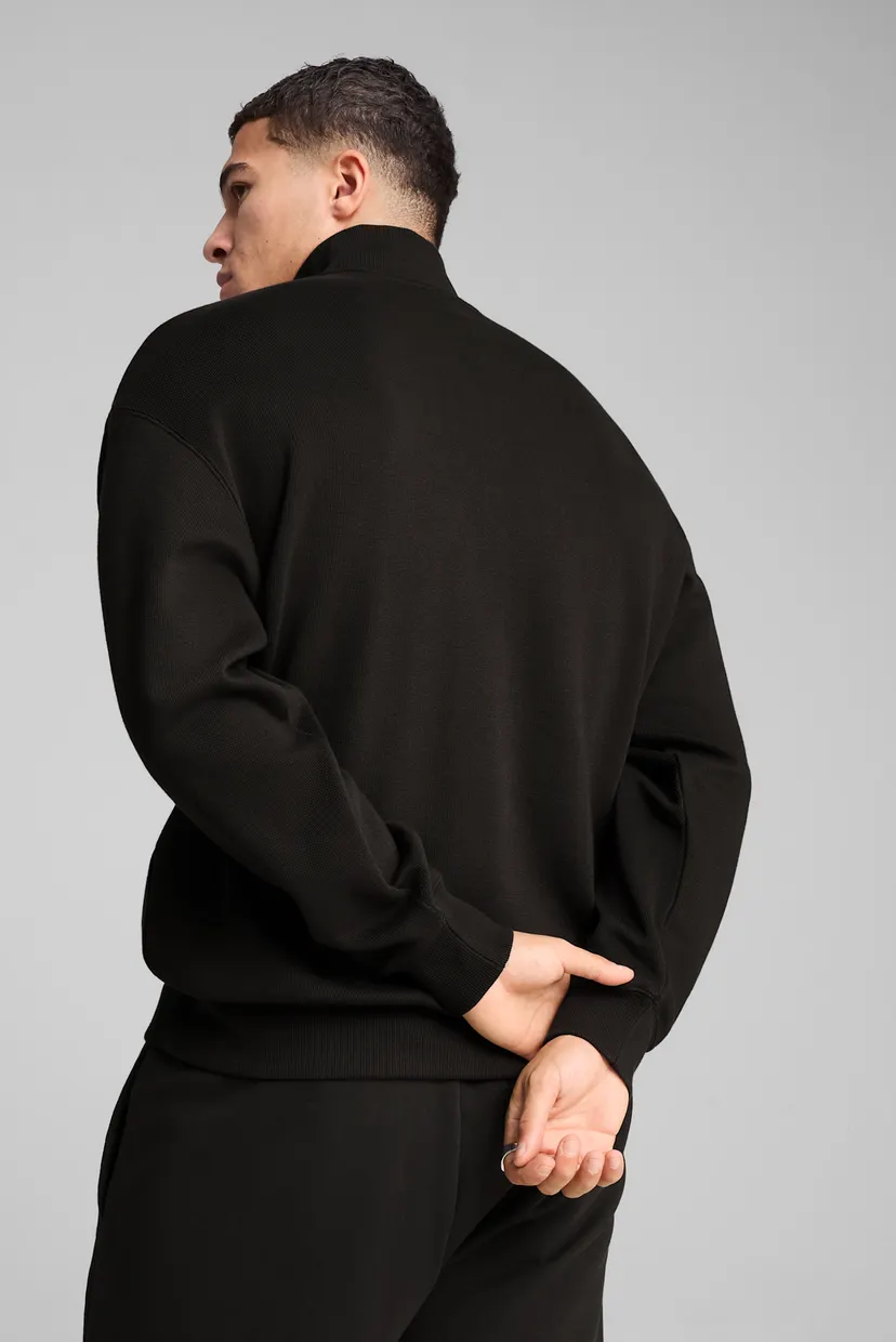 Чоловіча чорна спортивна кофта WARDROBE ESS Relaxed Half Zip Crew