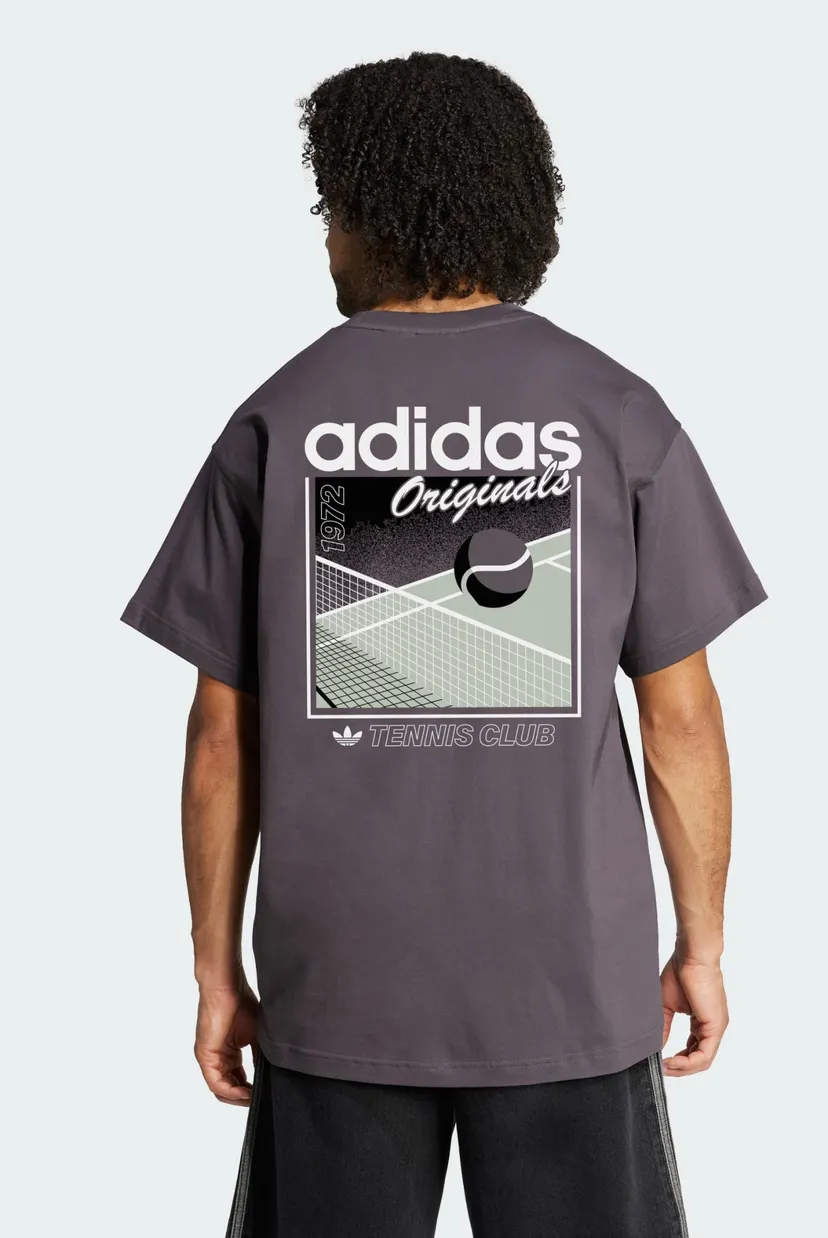 Чоловіча темно-сіра футболка Tennis Club GFX Oversized adidas