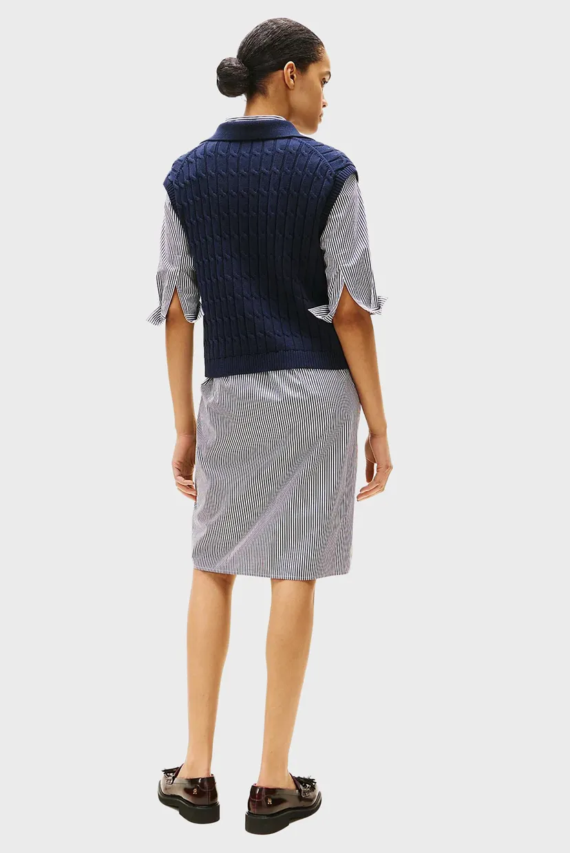 Жіночий темно-синій жилет CO CABLE MID GG OPEN POLO VEST 3