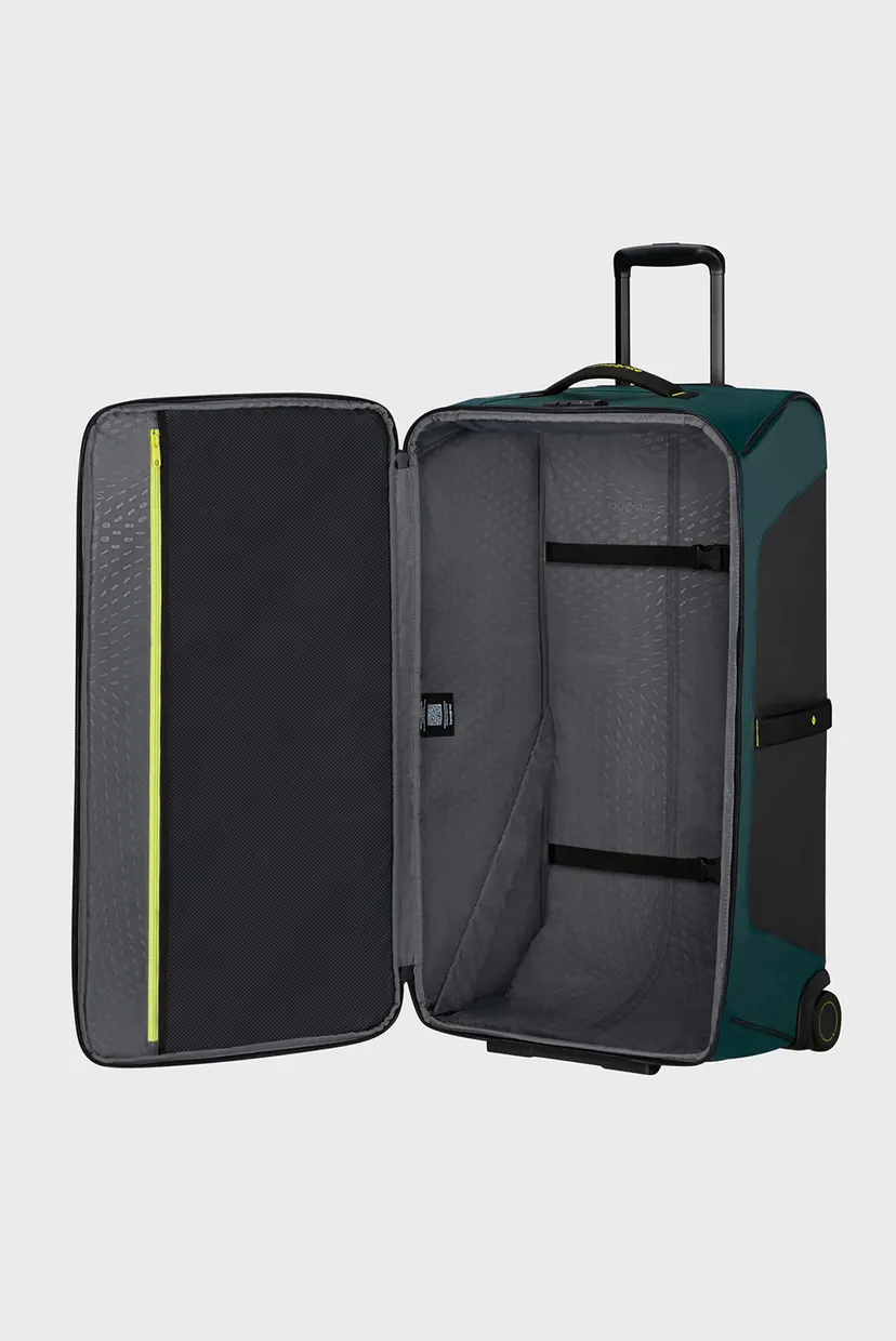 Темно-зеленый чемодан 79 см ECODIVER DARK TEAL/LIME 4