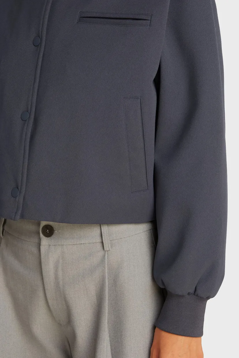 Женский синий бомбер SHORT BOMBER JACKET 4