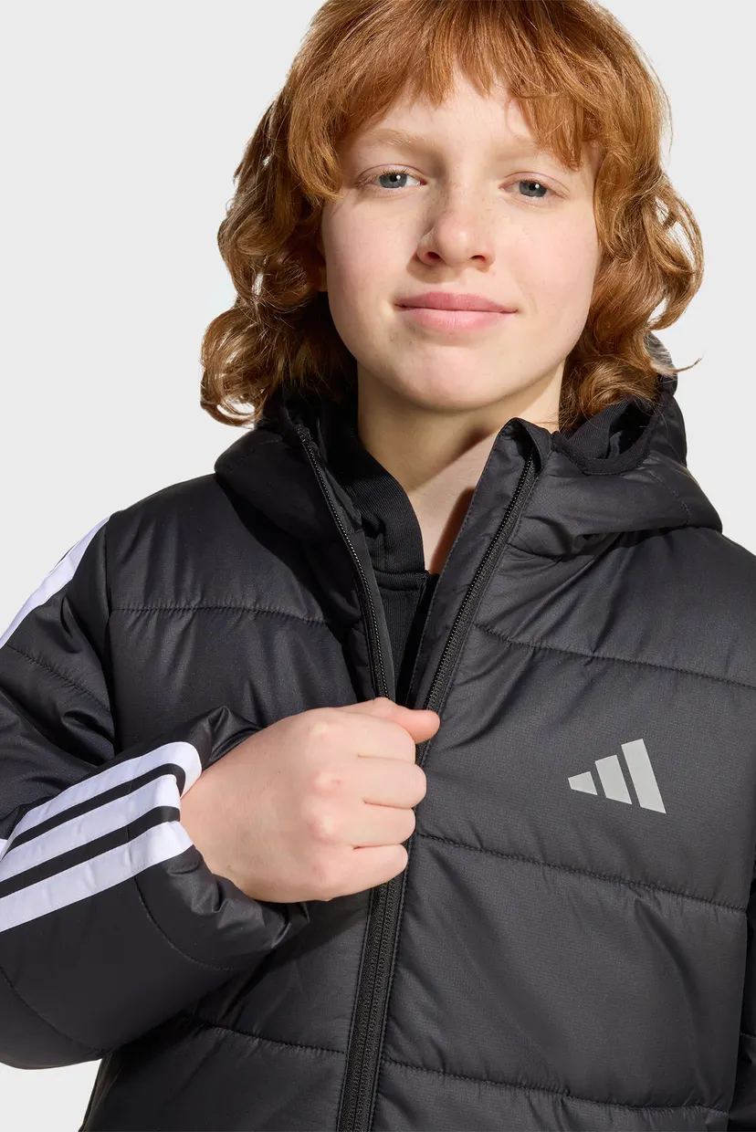 Детская черная куртка Essentials 3-Stripes Padded Kids 7
