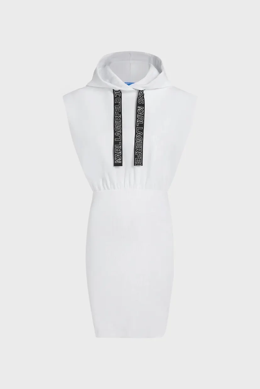 Женское белое платье sless hoodie 5