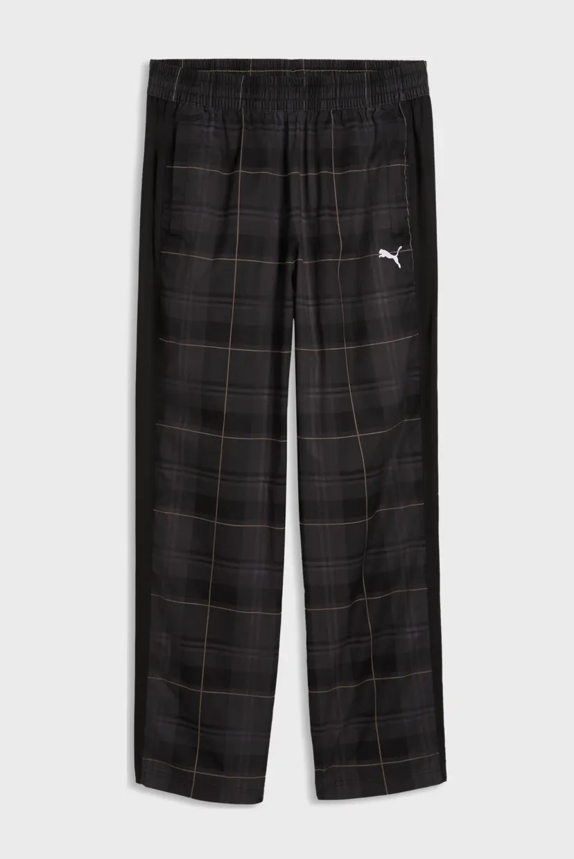 Чоловічі чорні картаті спортивні штани T7 Relaxed Tartan Track Pants Men 5