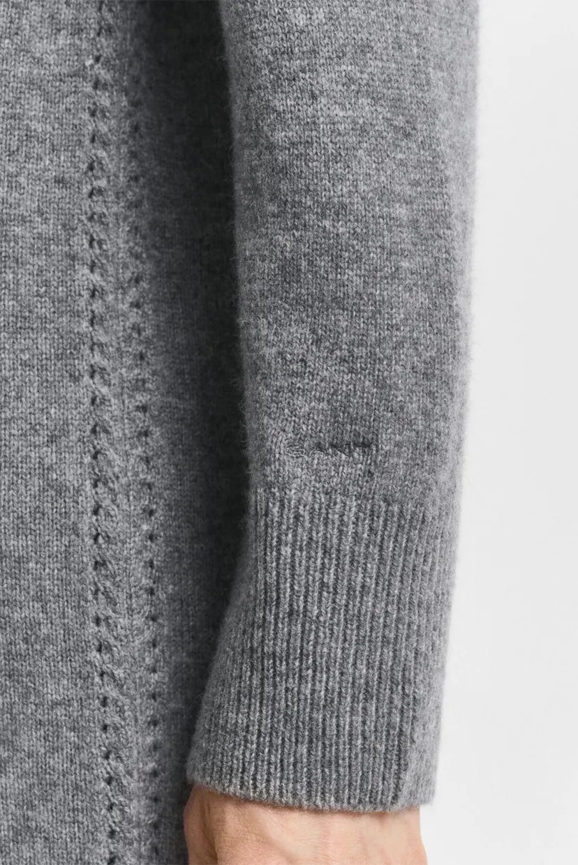 Женское серое шерстяное платье DETAIL TURTLENECK DRESS 6