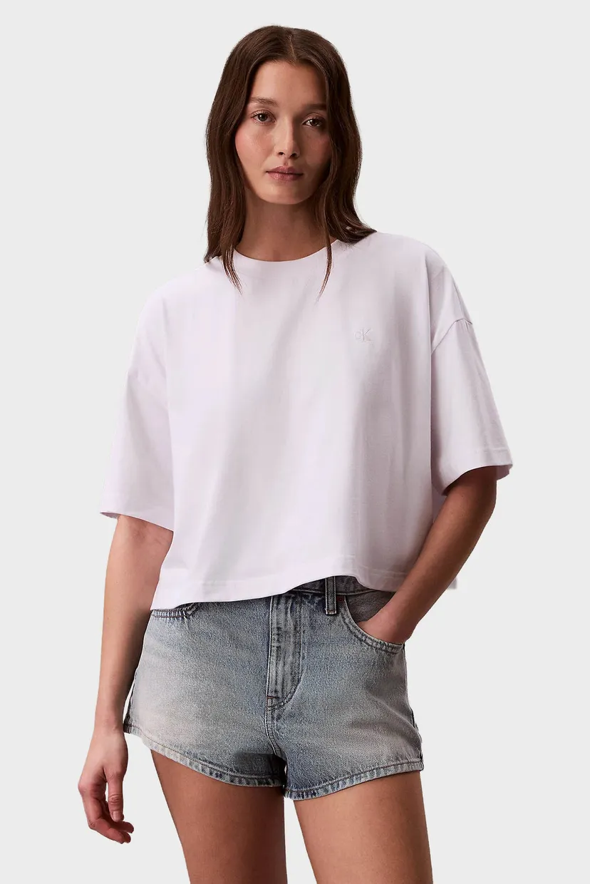 Жіноча біла футболка CROPPED BOXY FLORAL 3